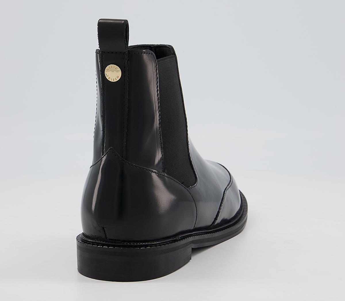 Office Angelos Clean Chelsea Boots Office Angelos Clean Chelsea Boots Black Shiny Box Leather