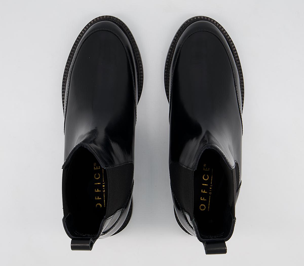Office Angelos Clean Chelsea Boots Office Angelos Clean Chelsea Boots Black Shiny Box Leather