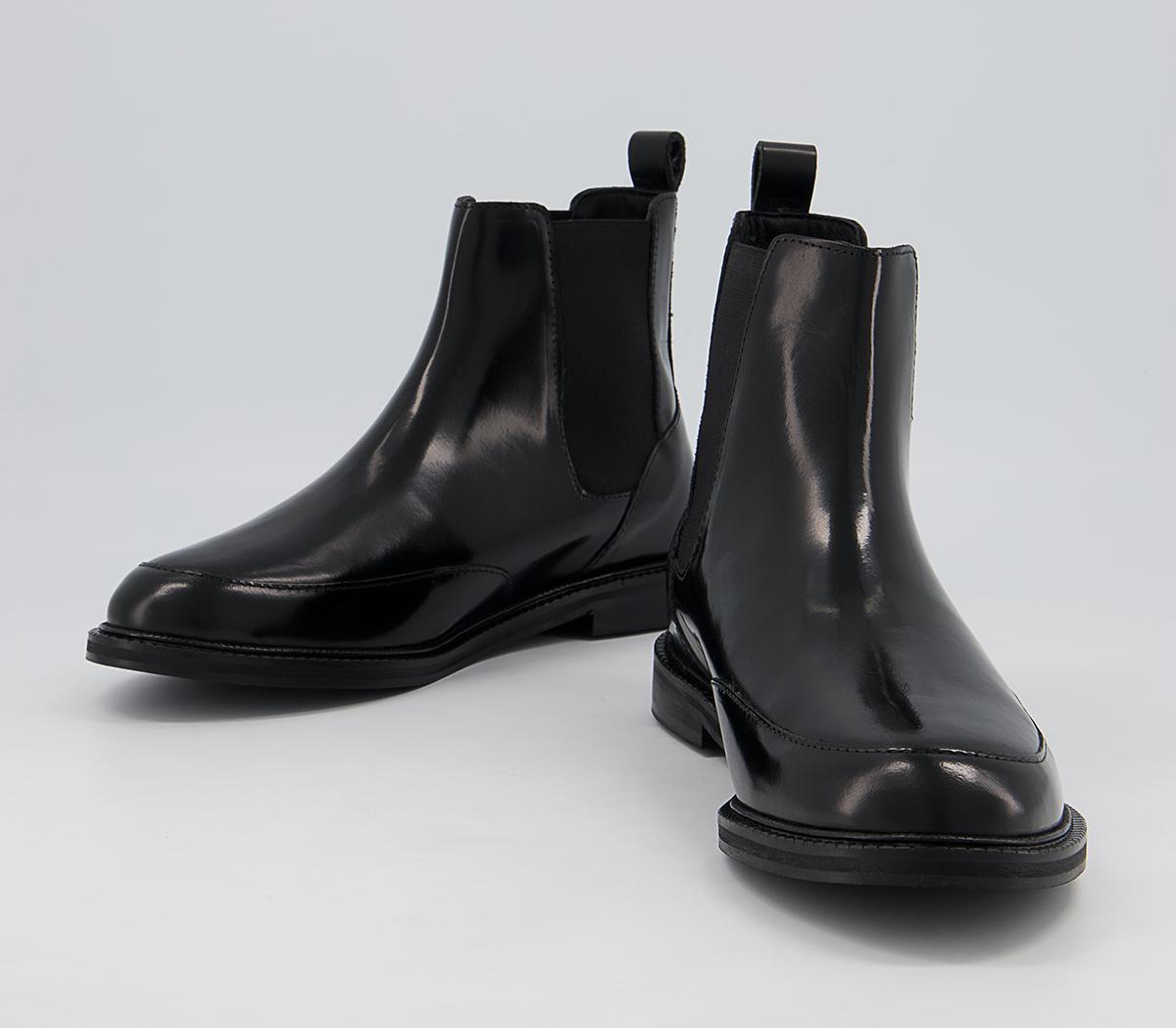 Office Angelos Clean Chelsea Boots Office Angelos Clean Chelsea Boots Black Shiny Box Leather