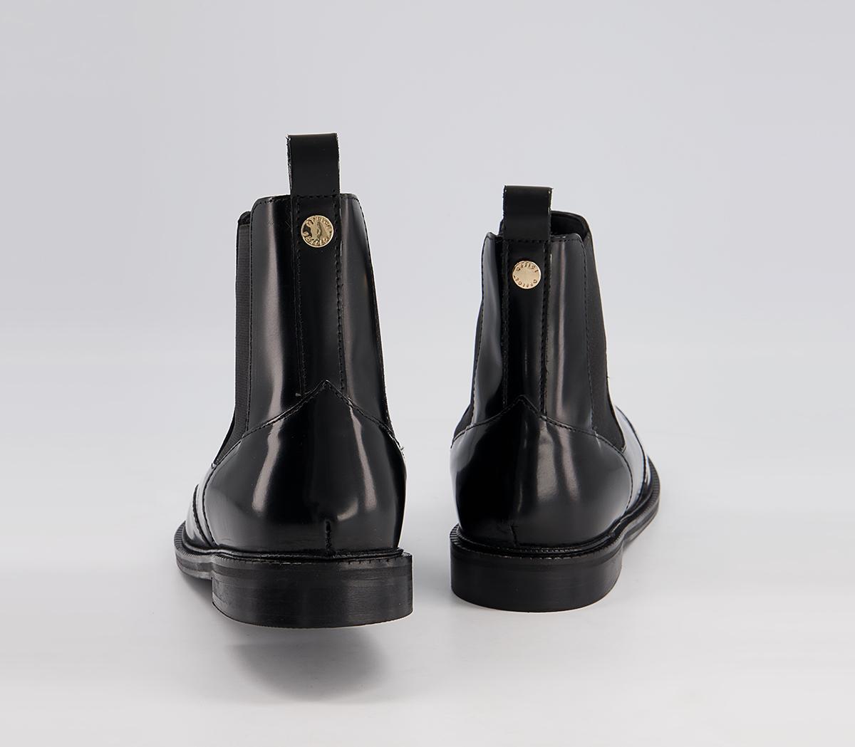 Office Angelos Clean Chelsea Boots Office Angelos Clean Chelsea Boots Black Shiny Box Leather