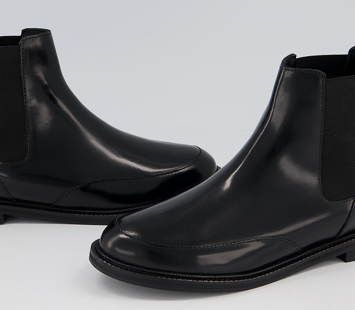 Office Angelos Clean Chelsea Boots Office Angelos Clean Chelsea Boots Black Shiny Box Leather