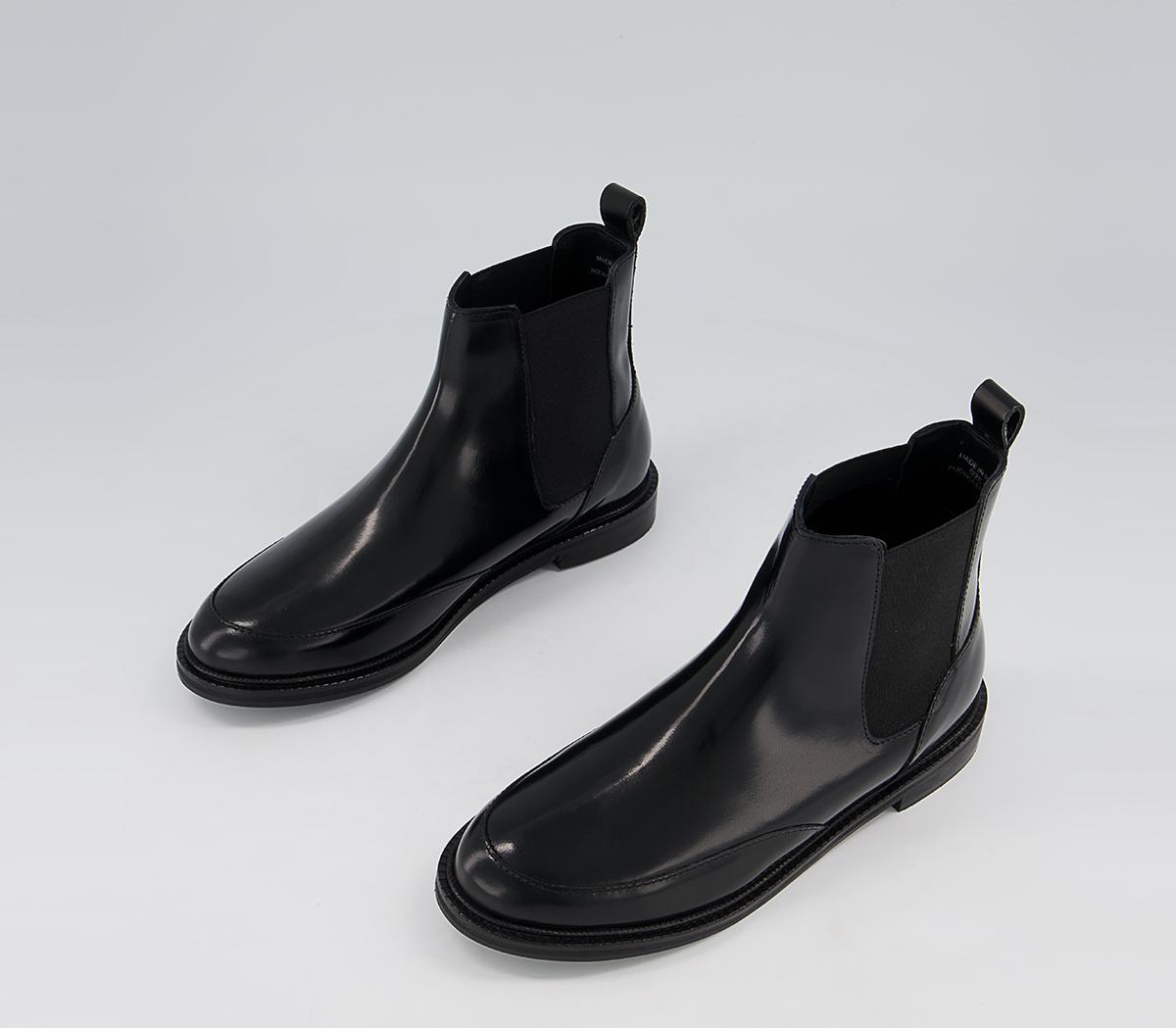 Office Angelos Clean Chelsea Boots Office Angelos Clean Chelsea Boots Black Shiny Box Leather