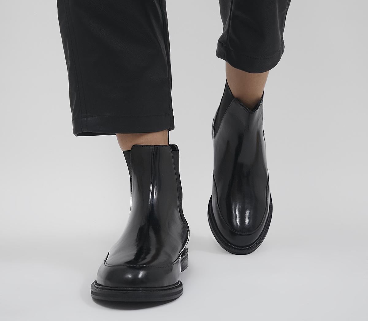OfficeAngelos Clean Chelsea BootsBlack Shiny Box Leather