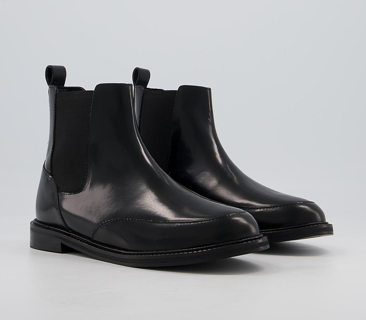 Office Angelos Clean Chelsea Boots Office Angelos Clean Chelsea Boots Black Shiny Box Leather
