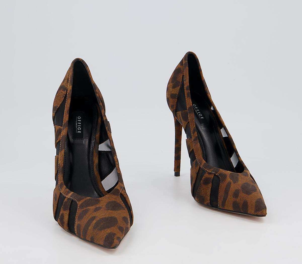 Office Holmes Mesh Detail Court Heels Office Holmes Mesh Detail Court Heels Leopard Mesh Mix