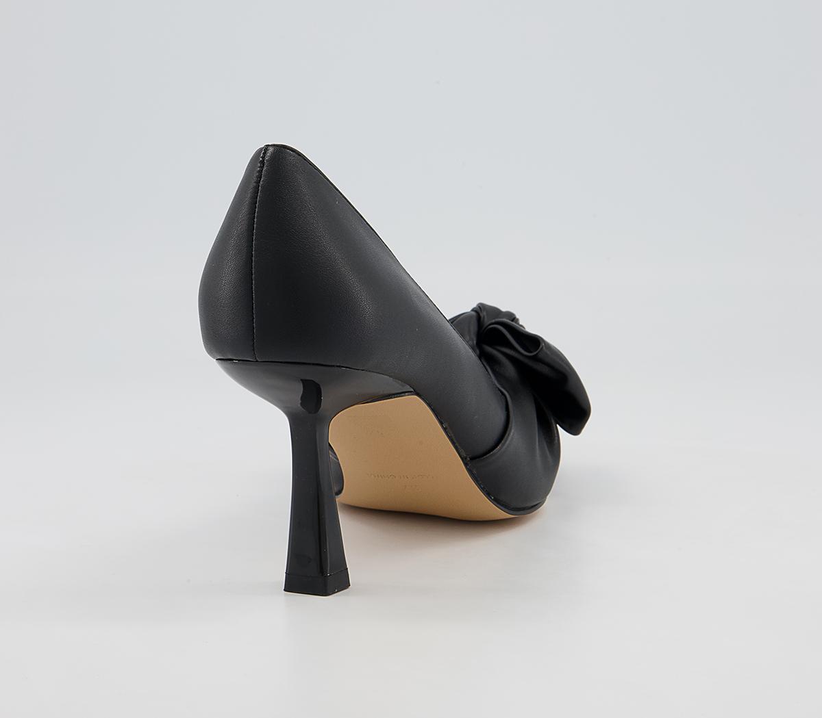 Office Manistee Bow Pointed Court Mid Heels Office Manistee Bow Pointed Court Mid Heels Black
