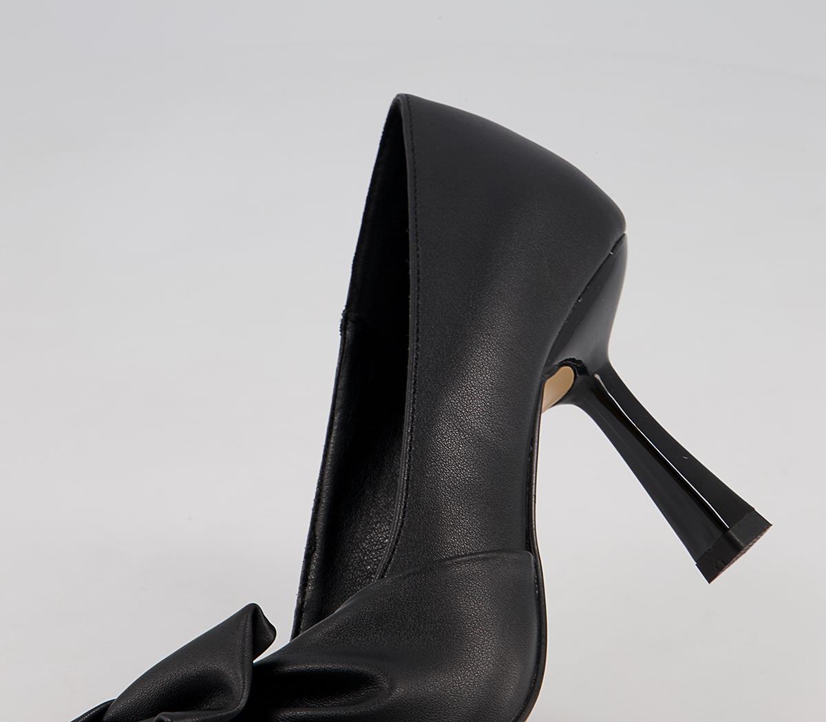 Office Manistee Bow Pointed Court Mid Heels Office Manistee Bow Pointed Court Mid Heels Black