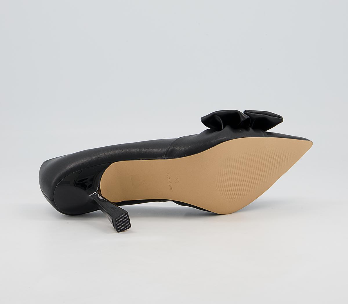 Office Manistee Bow Pointed Court Mid Heels Office Manistee Bow Pointed Court Mid Heels Black