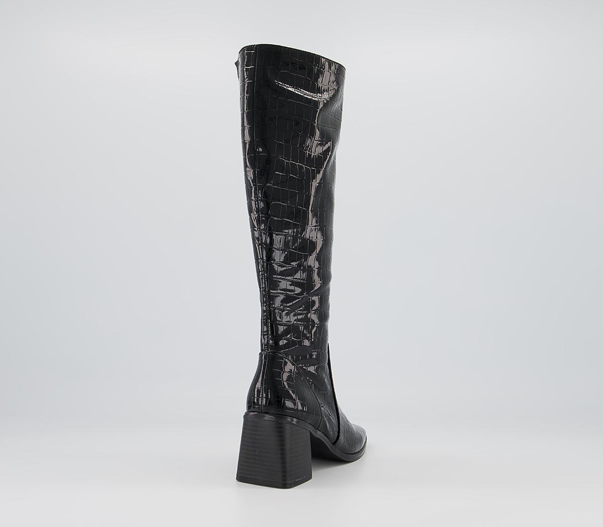 Office Keelby Smart Square Toe Boots Office Keelby Smart Square Toe Boots Black Croc
