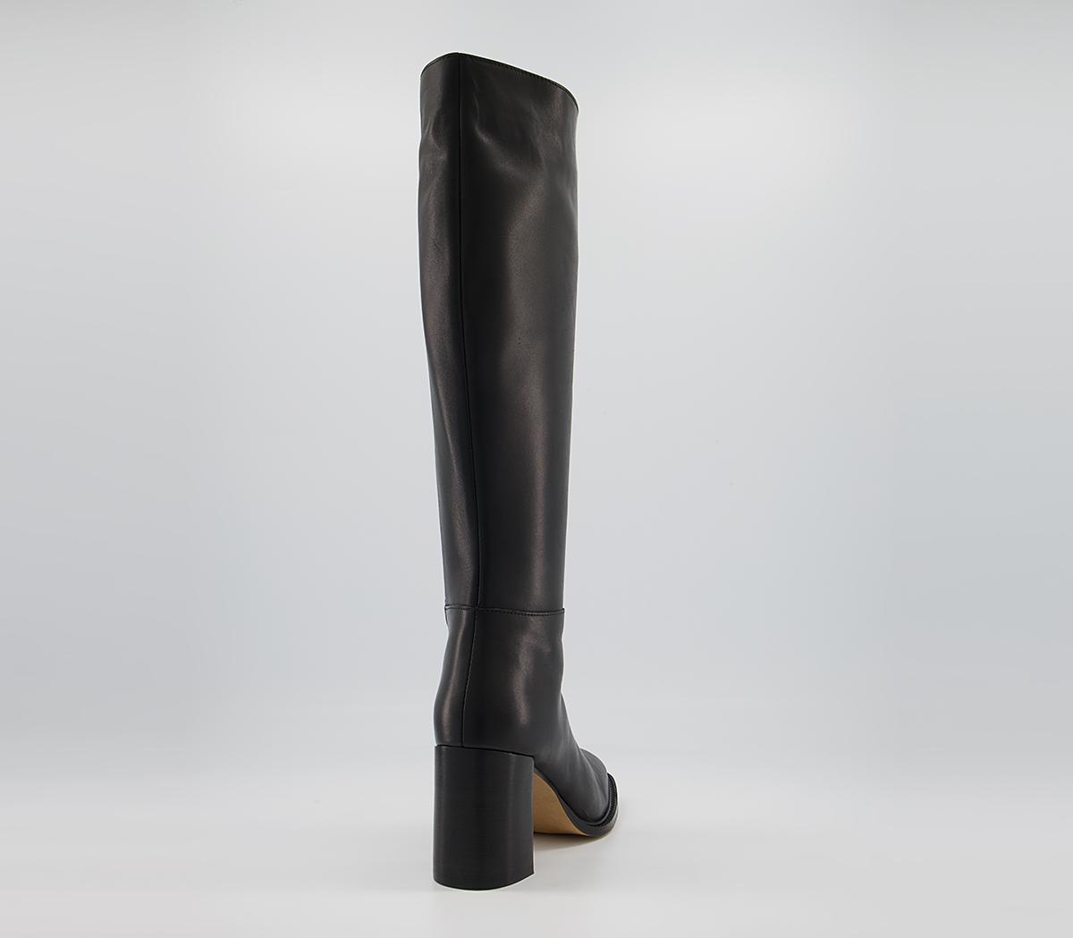 Office Kennet Easy Smart Block Heel Boots Office Kennet Easy Smart Block Heel Boots Black Leather