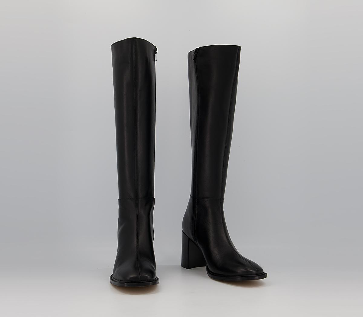 Office Kennet Easy Smart Block Heel Boots Office Kennet Easy Smart Block Heel Boots Black Leather