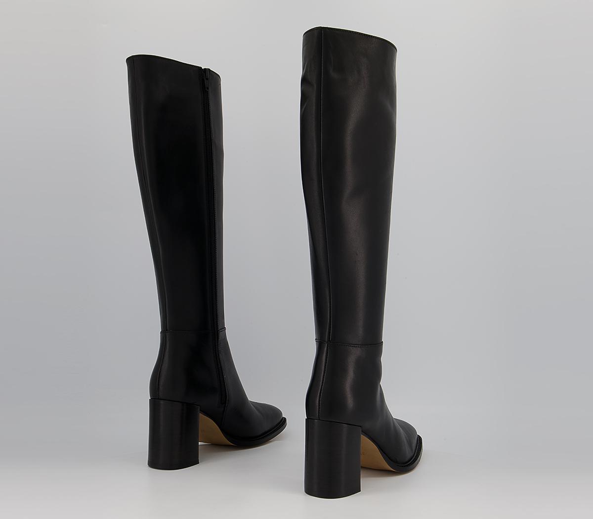Office Kennet Easy Smart Block Heel Boots Office Kennet Easy Smart Block Heel Boots Black Leather