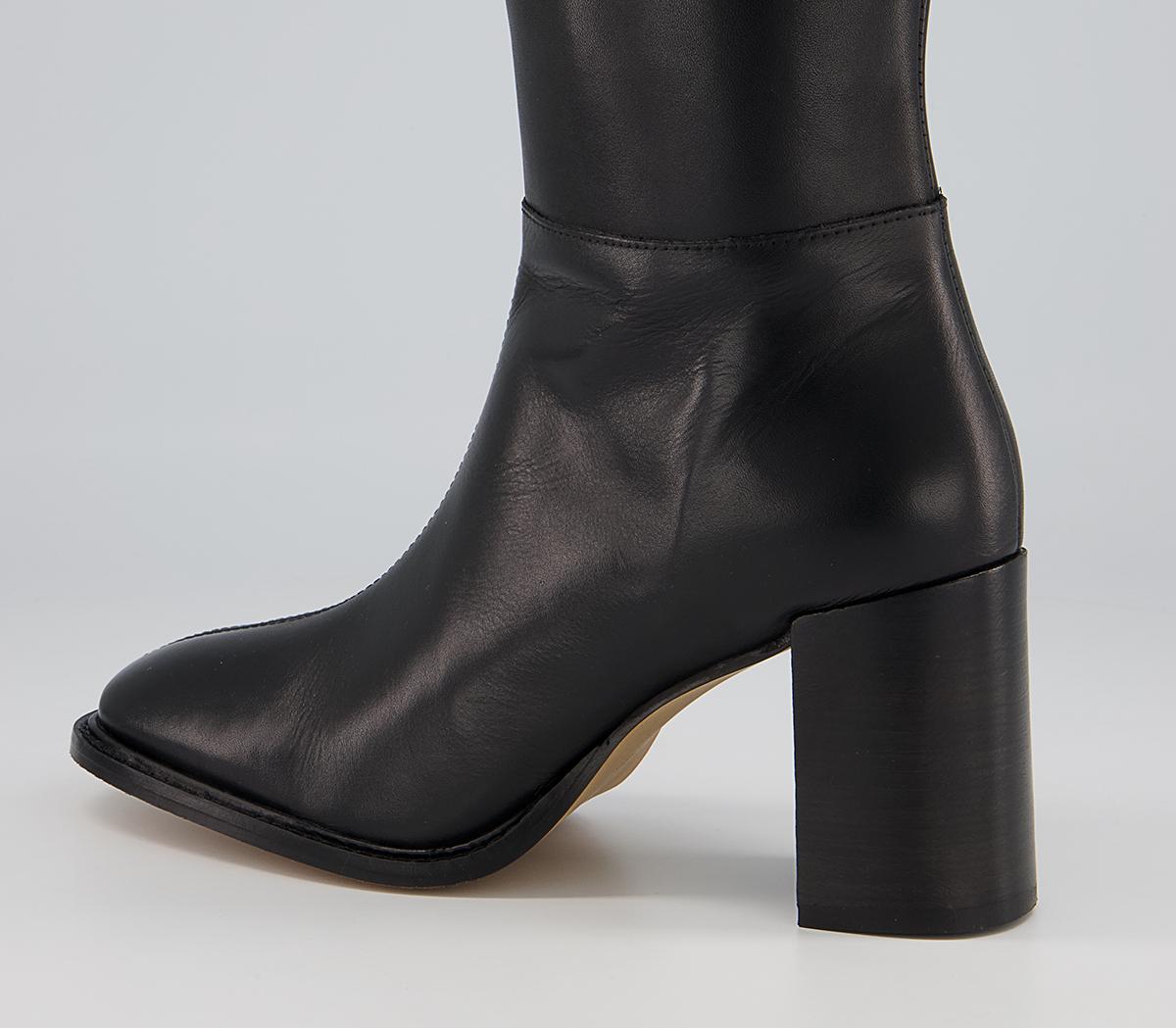 Office Kennet Easy Smart Block Heel Boots Office Kennet Easy Smart Block Heel Boots Black Leather
