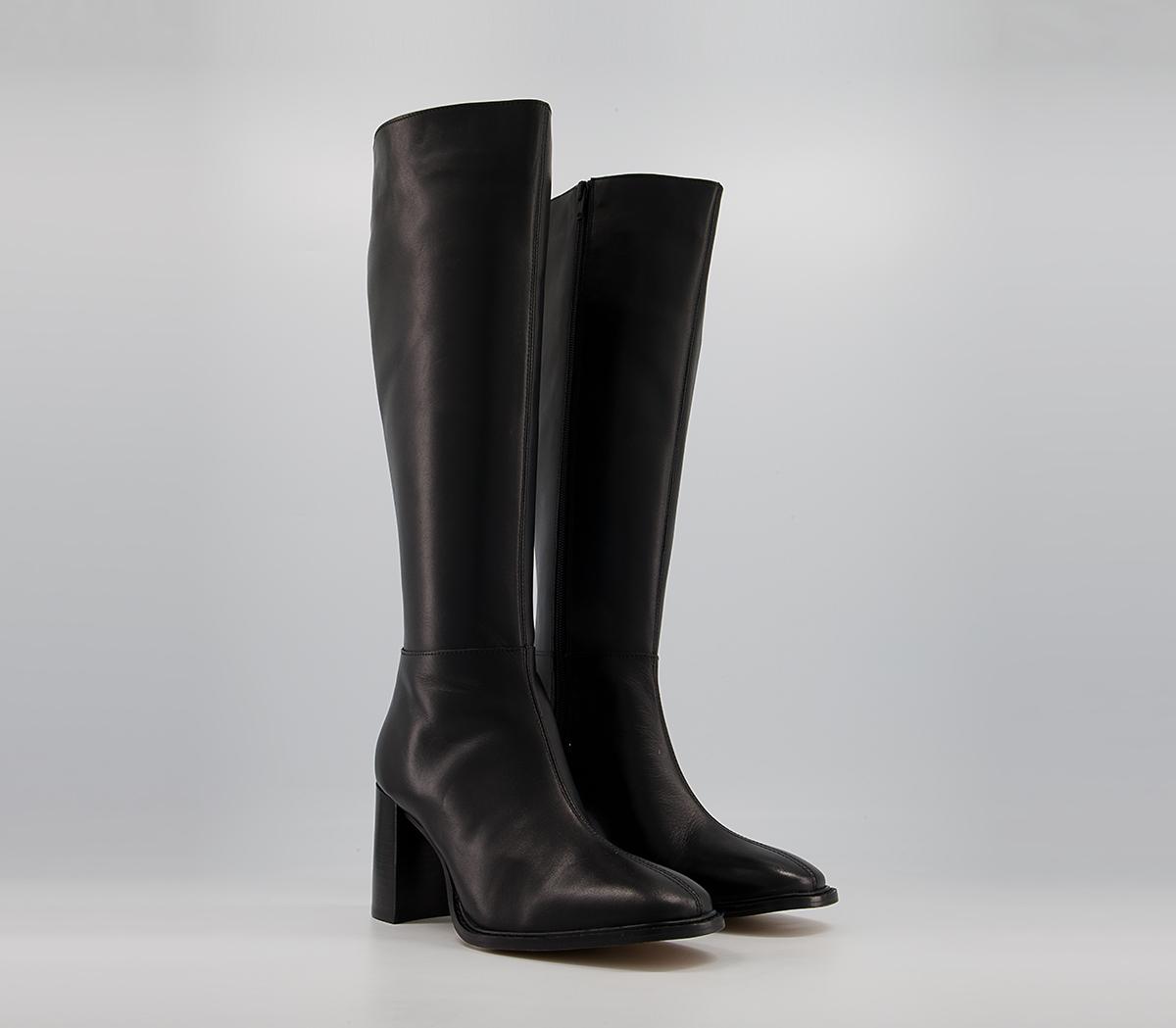 Office Kennet Easy Smart Block Heel Boots Office Kennet Easy Smart Block Heel Boots Black Leather