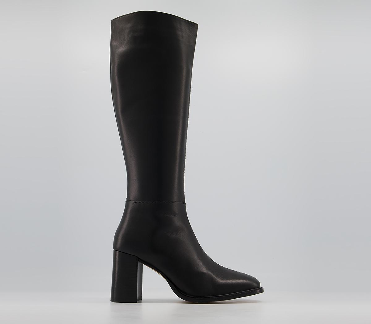 Office Kennet Easy Smart Block Heel Boots Office Kennet Easy Smart Block Heel Boots Black Leather