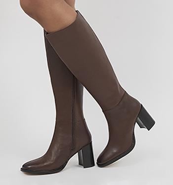 brown knee boots