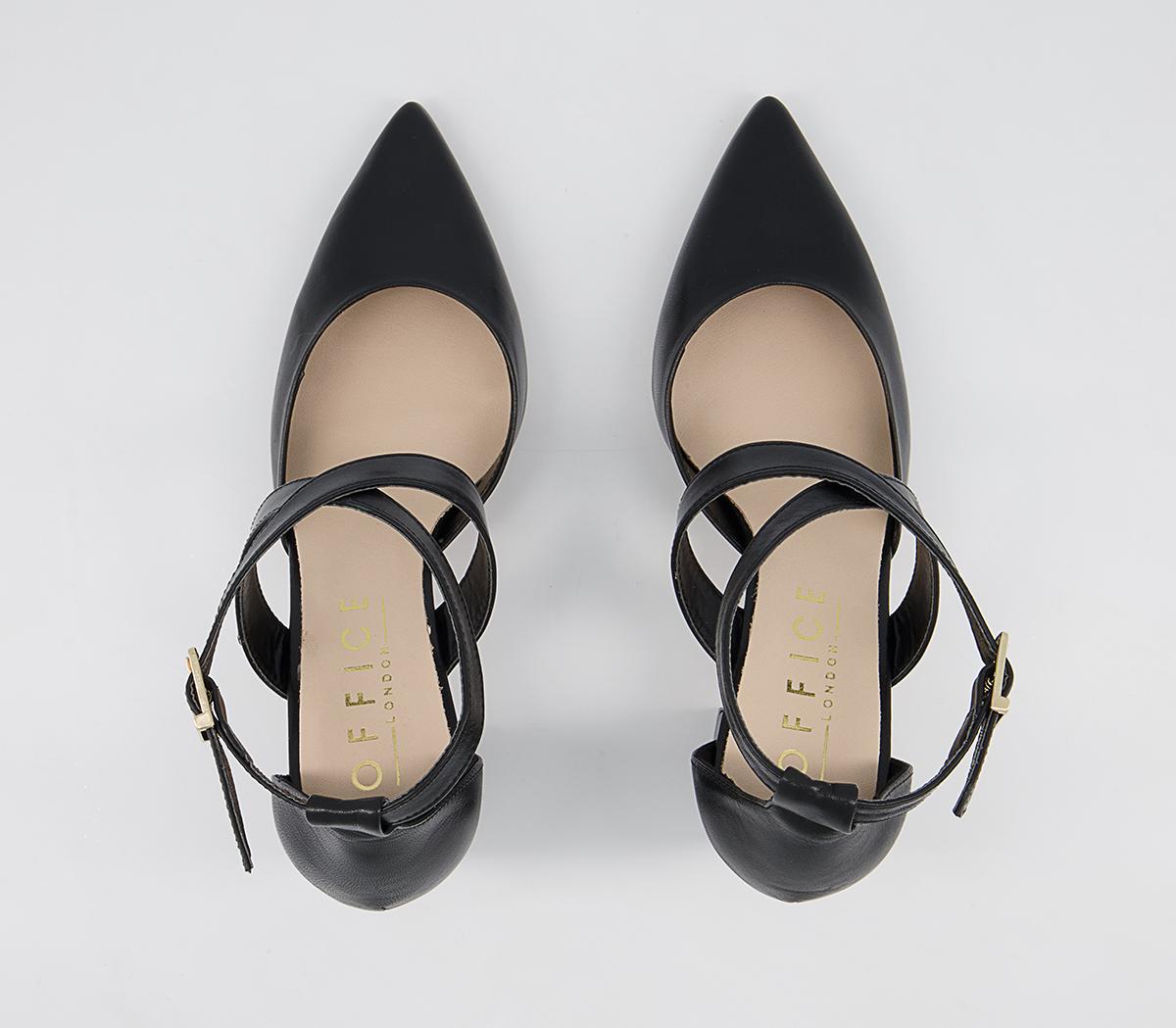 pointed court block heel