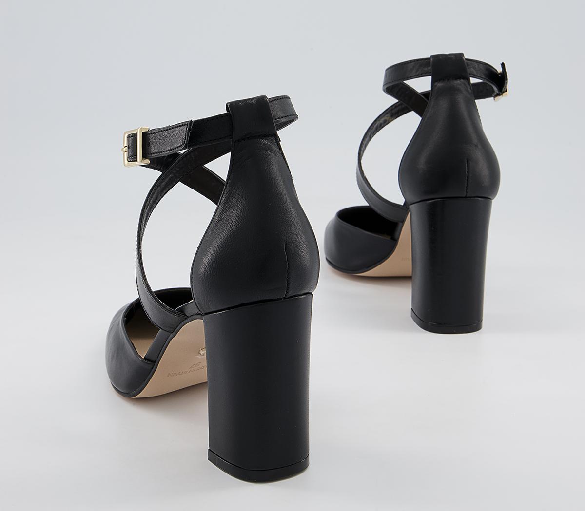 pointed court block heel