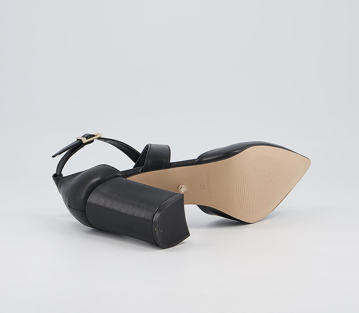 pointed court block heel
