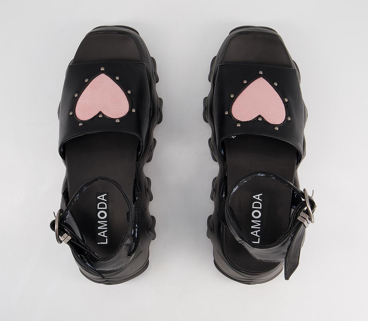 Lamoda All Of Me Hearts Sandals Lamoda All Of Me Hearts Sandals Black Pink