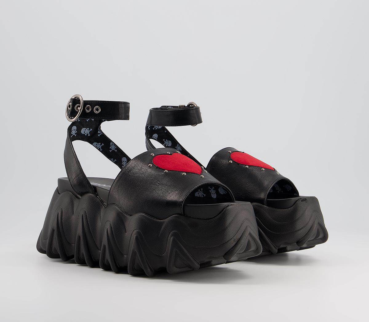 Lamoda All Of Me Hearts Sandals Lamoda All Of Me Hearts Sandals Black Red