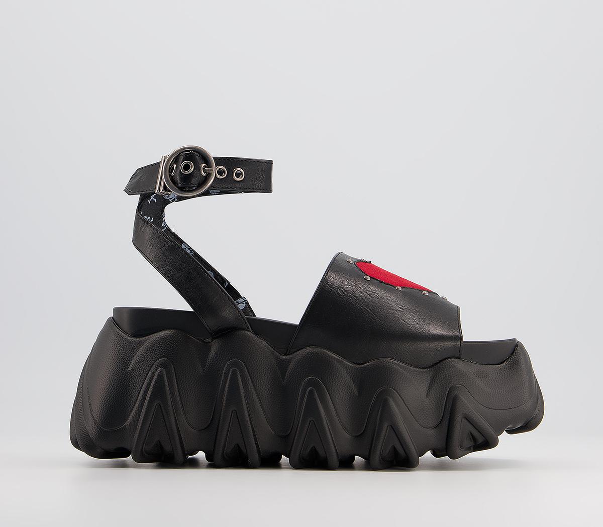 Lamoda All Of Me Hearts Sandals Lamoda All Of Me Hearts Sandals Black Red