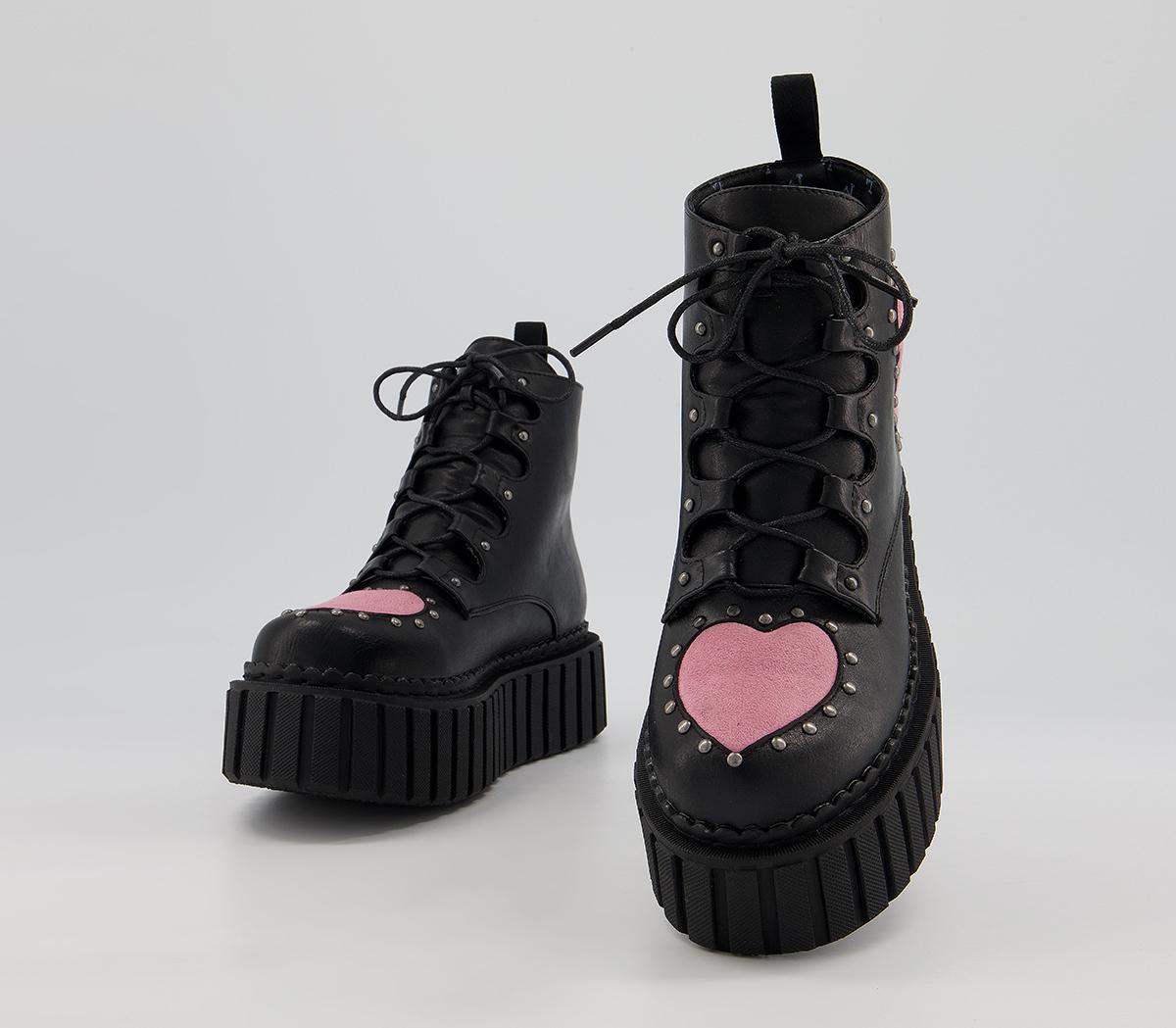 Lamoda Cross Your Heart Chunky Creeper Ankle Boots Black - Ankle Boots
