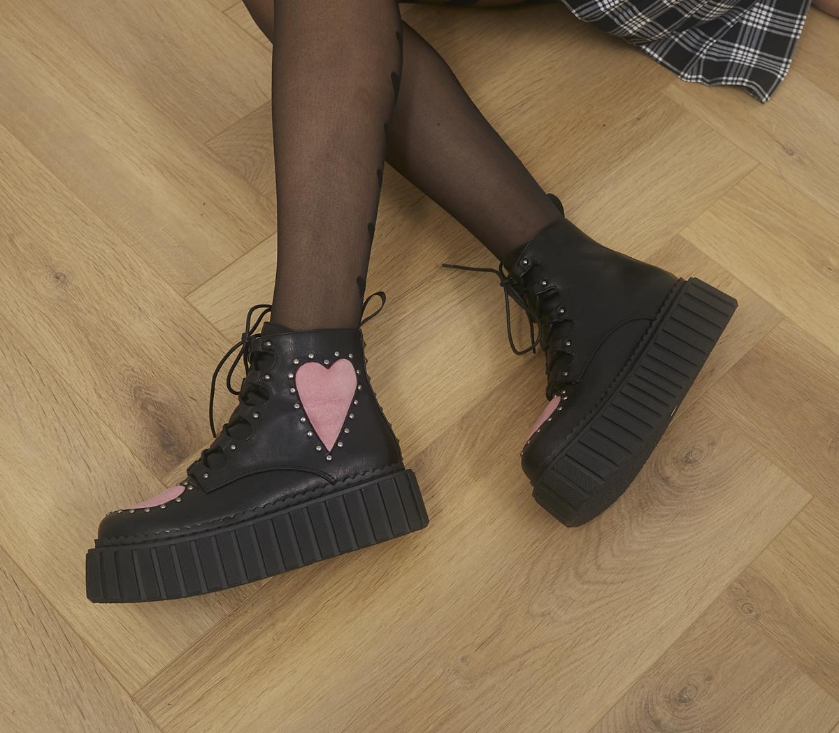 Lamoda Cross Your Heart Chunky Creeper Ankle Boots