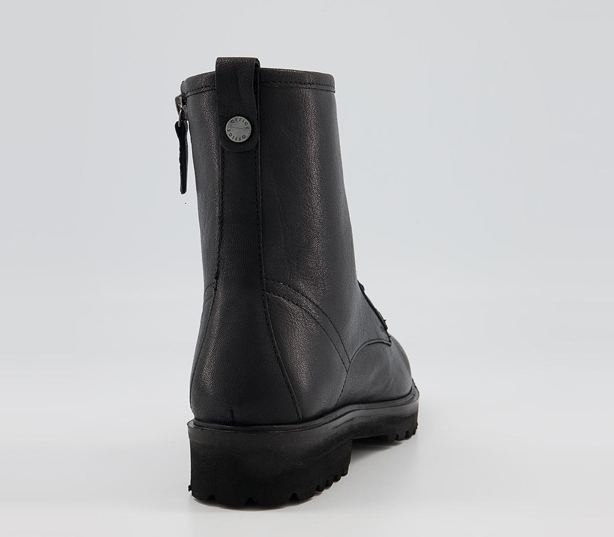 Office Astro Eyelet Lace Up Boots Office Astro Eyelet Lace Up Boots Black Leather