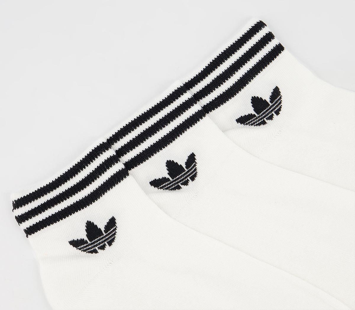 adidas Trefoil Ankle Socks 3 Pack adidas Trefoil Ankle Socks 3 Pack White