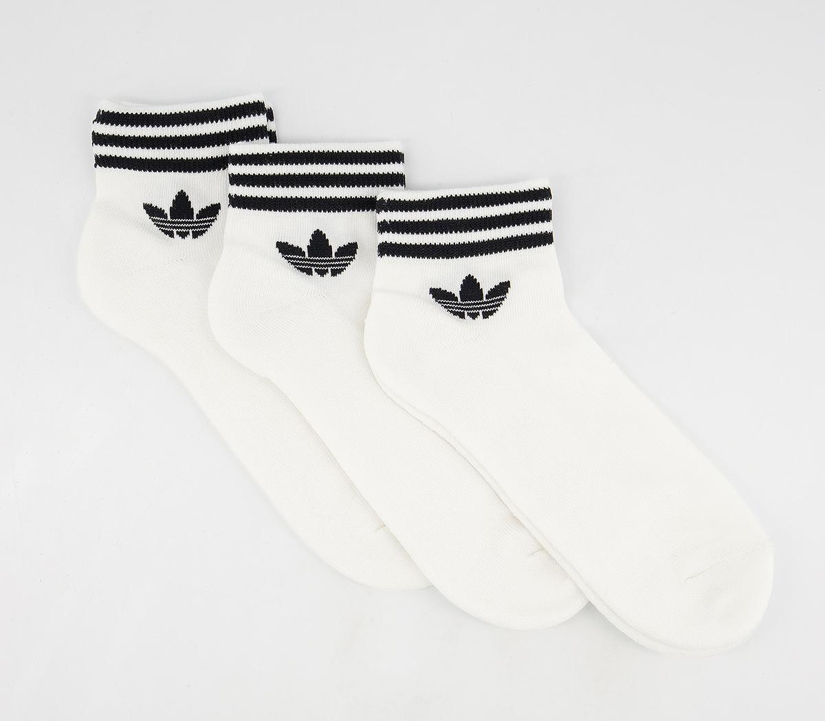 adidas Trefoil Ankle Socks 3 Pack adidas Trefoil Ankle Socks 3 Pack White