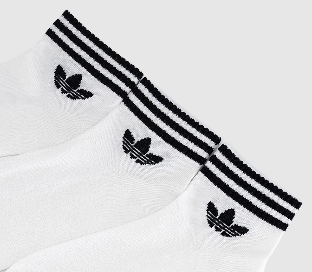 adidasMid Ankle SocksWhite Black Stripe