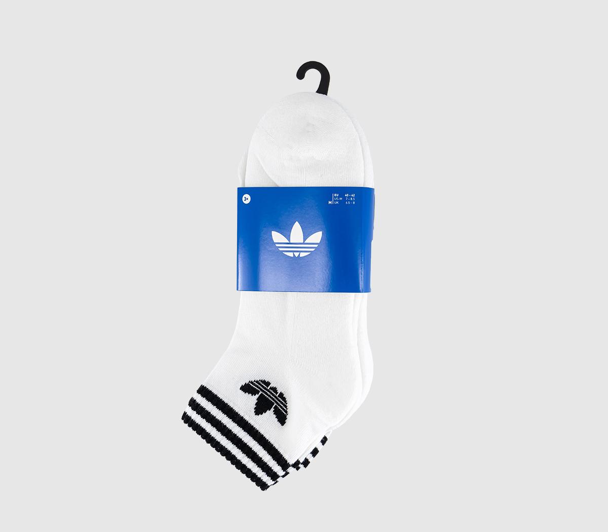 adidasMid Ankle SocksWhite Black Stripe