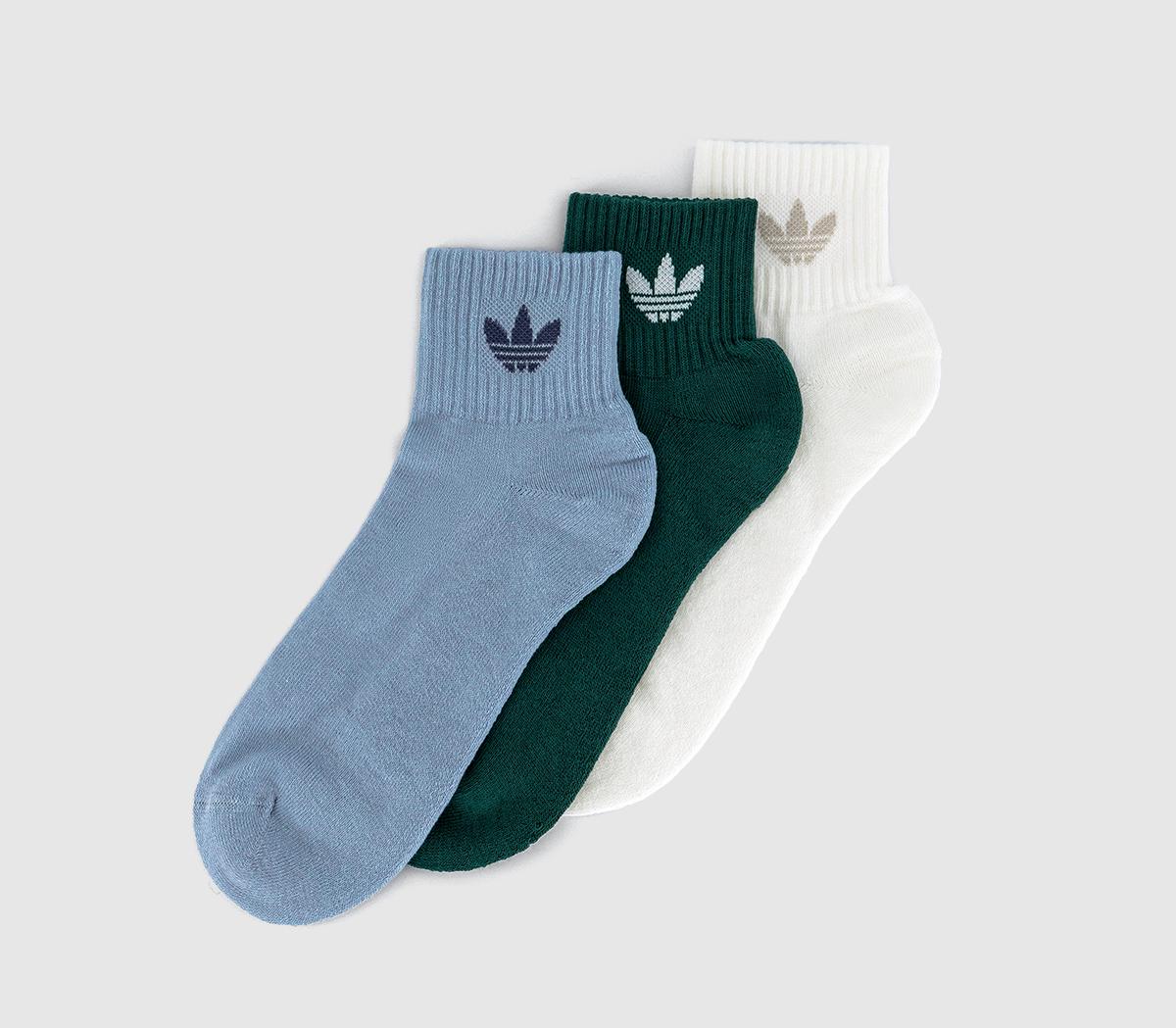 adidasMid Ankle Socks adidasMid Ankle SocksOffwhite Collegiate Green Wonder Blue
