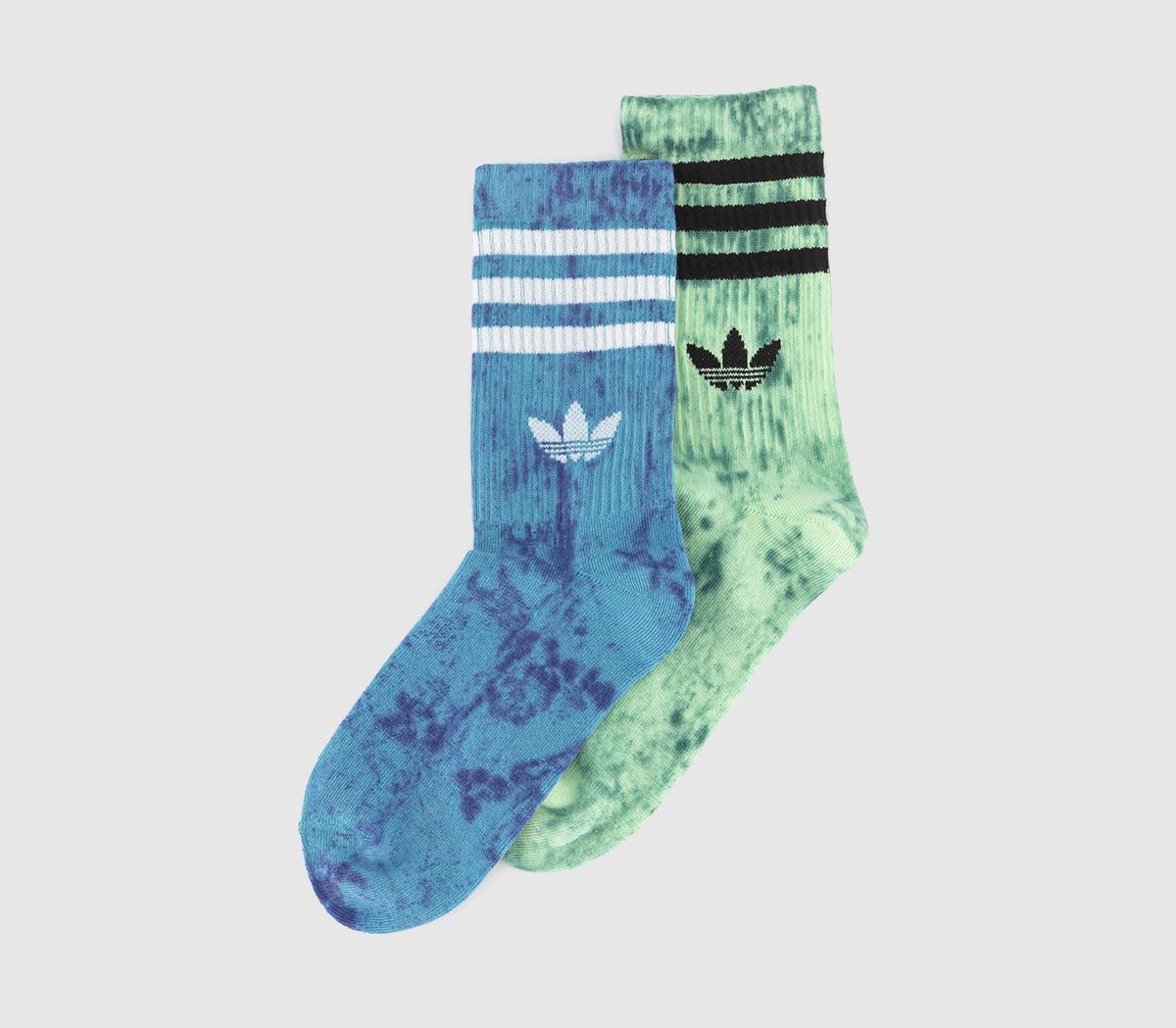 adidasTie Dye SocksPreloved Blue Night Flash Smei Green Spark