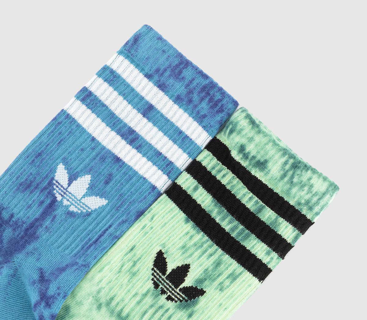 adidasTie Dye Socks adidasTie Dye SocksPreloved Blue Night Flash Smei Green Spark