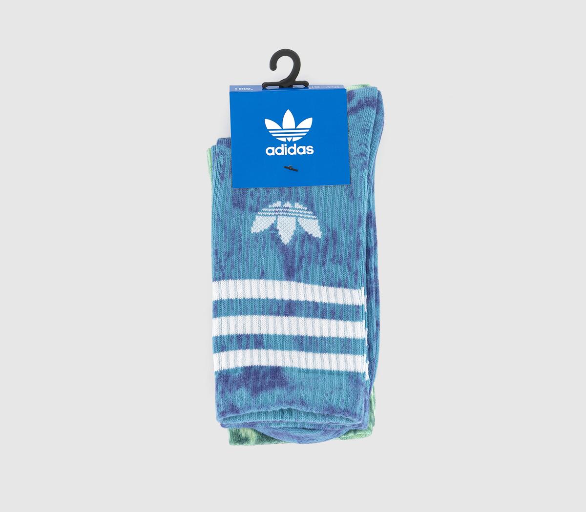 adidasTie Dye Socks adidasTie Dye SocksPreloved Blue Night Flash Smei Green Spark
