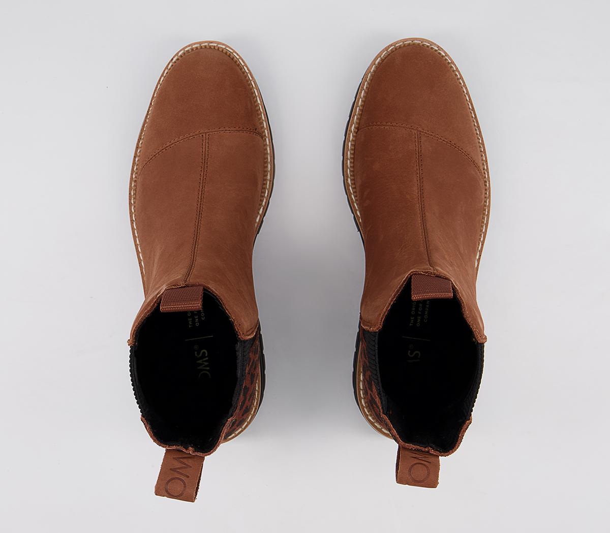TOMS Dakota Chelsea Boots TOMS Dakota Chelsea Boots Tan Leopard