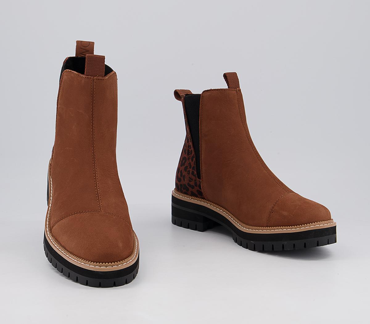 TOMS Dakota Chelsea Boots TOMS Dakota Chelsea Boots Tan Leopard