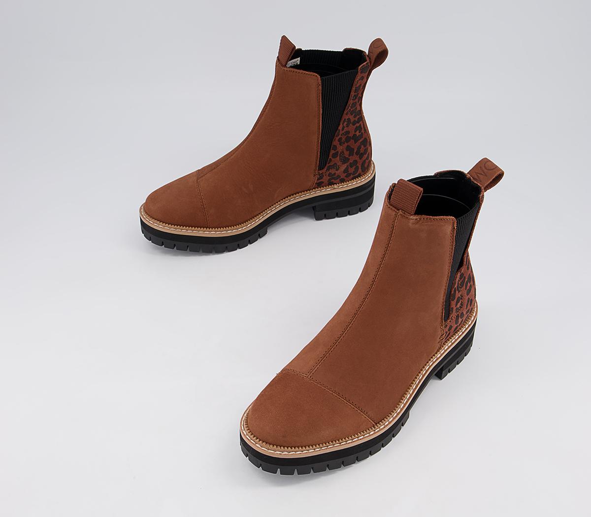 TOMS Dakota Chelsea Boots TOMS Dakota Chelsea Boots Tan Leopard