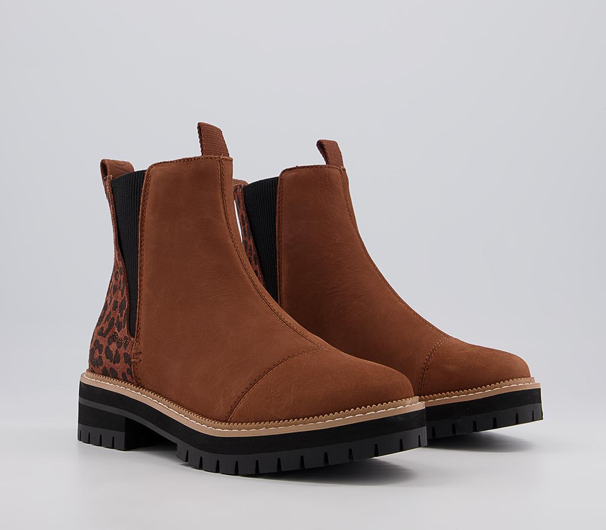 TOMS Dakota Chelsea Boots TOMS Dakota Chelsea Boots Tan Leopard