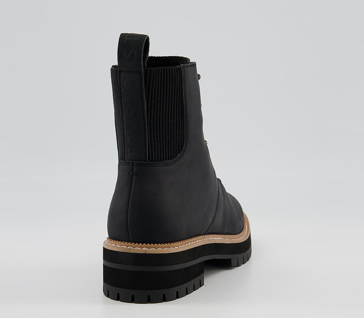 TOMS Frankie Lace Up Boots TOMS Frankie Lace Up Boots Black