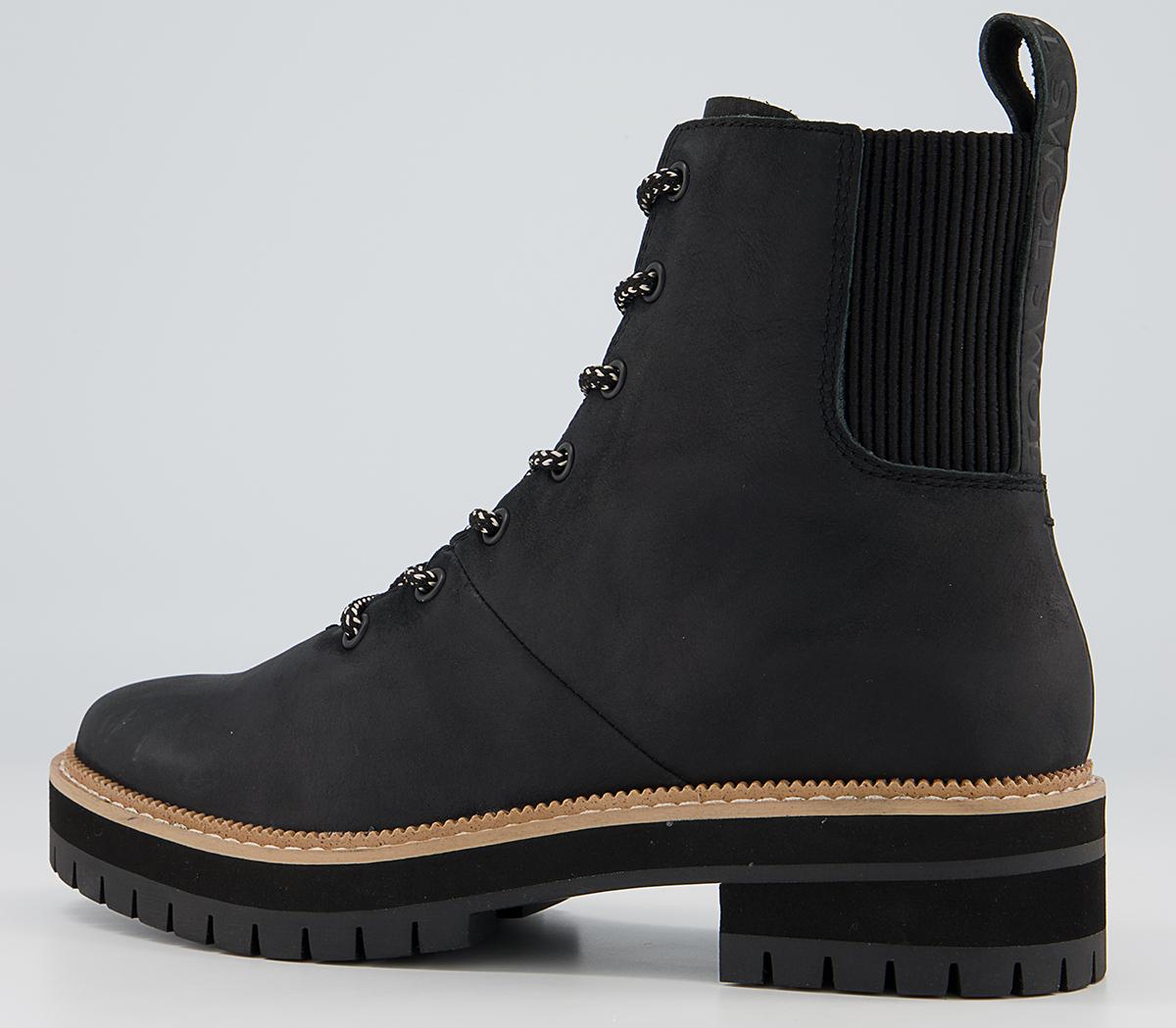 TOMS Frankie Lace Up Boots TOMS Frankie Lace Up Boots Black