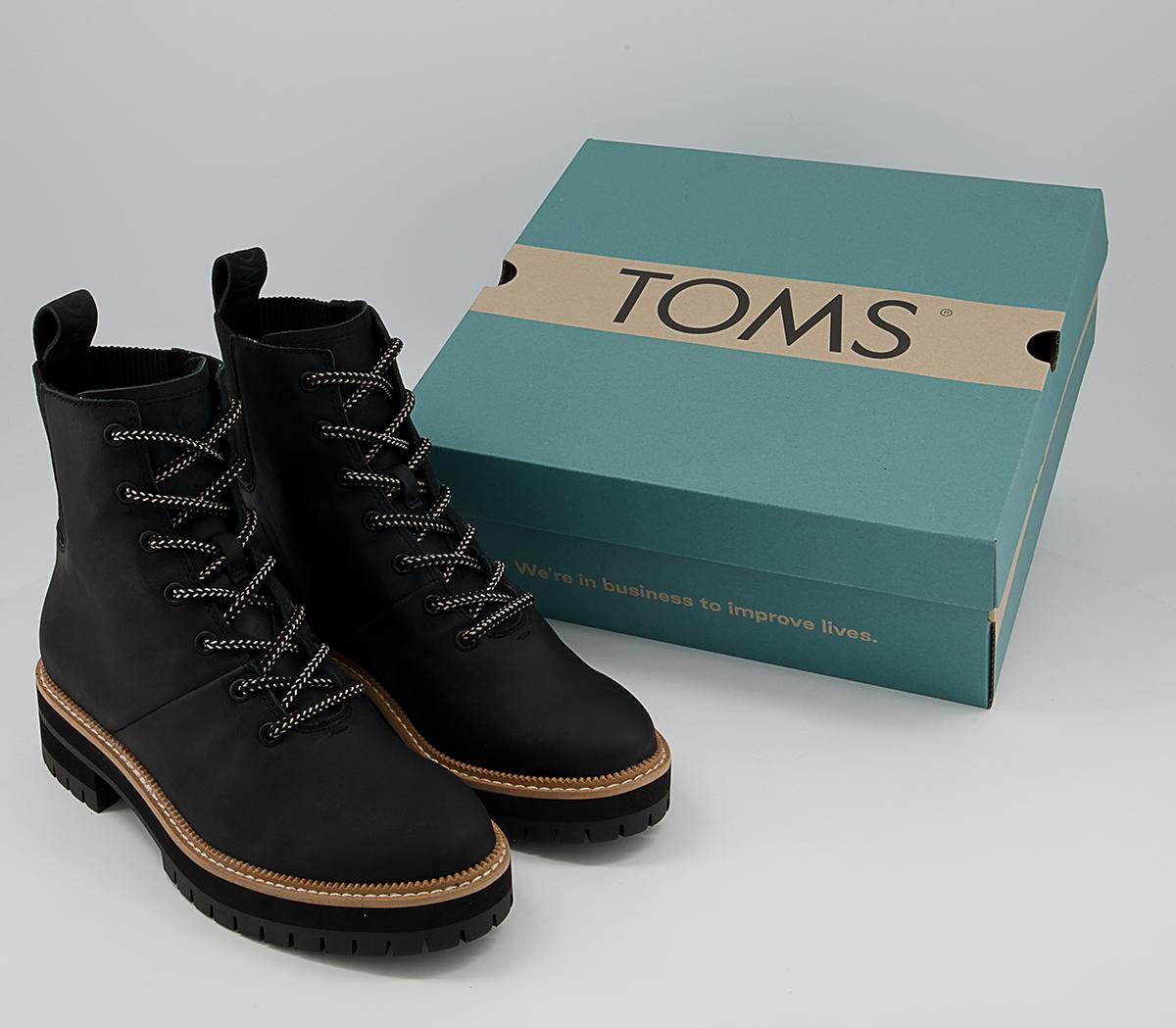 TOMS Frankie Lace Up Boots TOMS Frankie Lace Up Boots Black