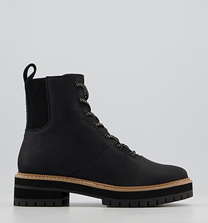 TOMS Frankie Lace Up Boots Black