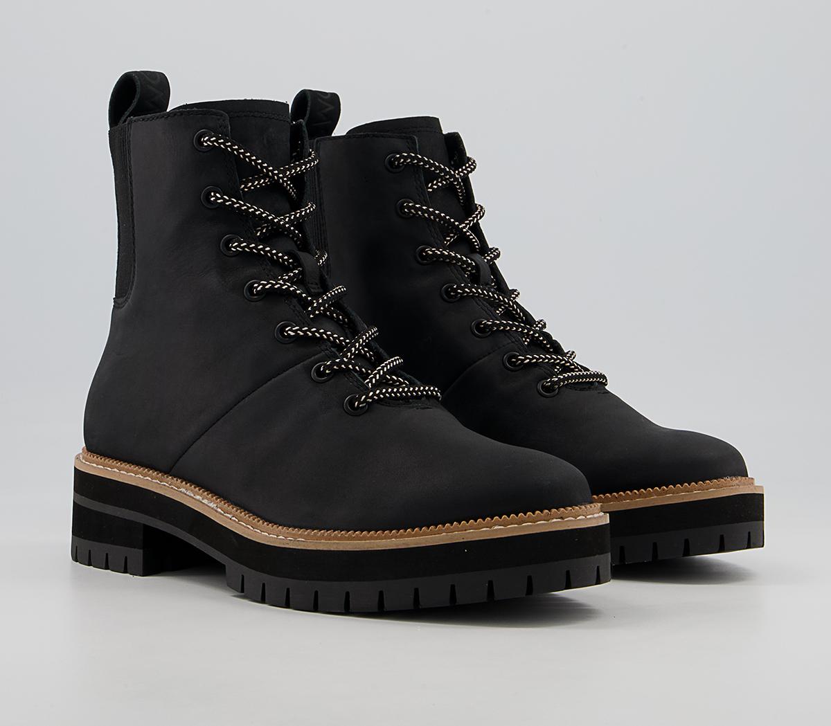 TOMS Frankie Lace Up Boots TOMS Frankie Lace Up Boots Black