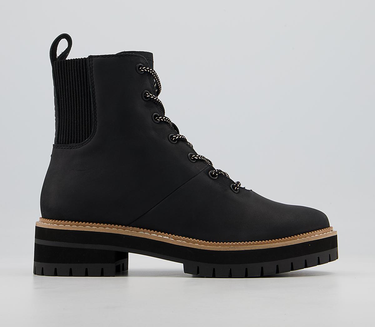 TOMS Frankie Lace Up Boots TOMS Frankie Lace Up Boots Black