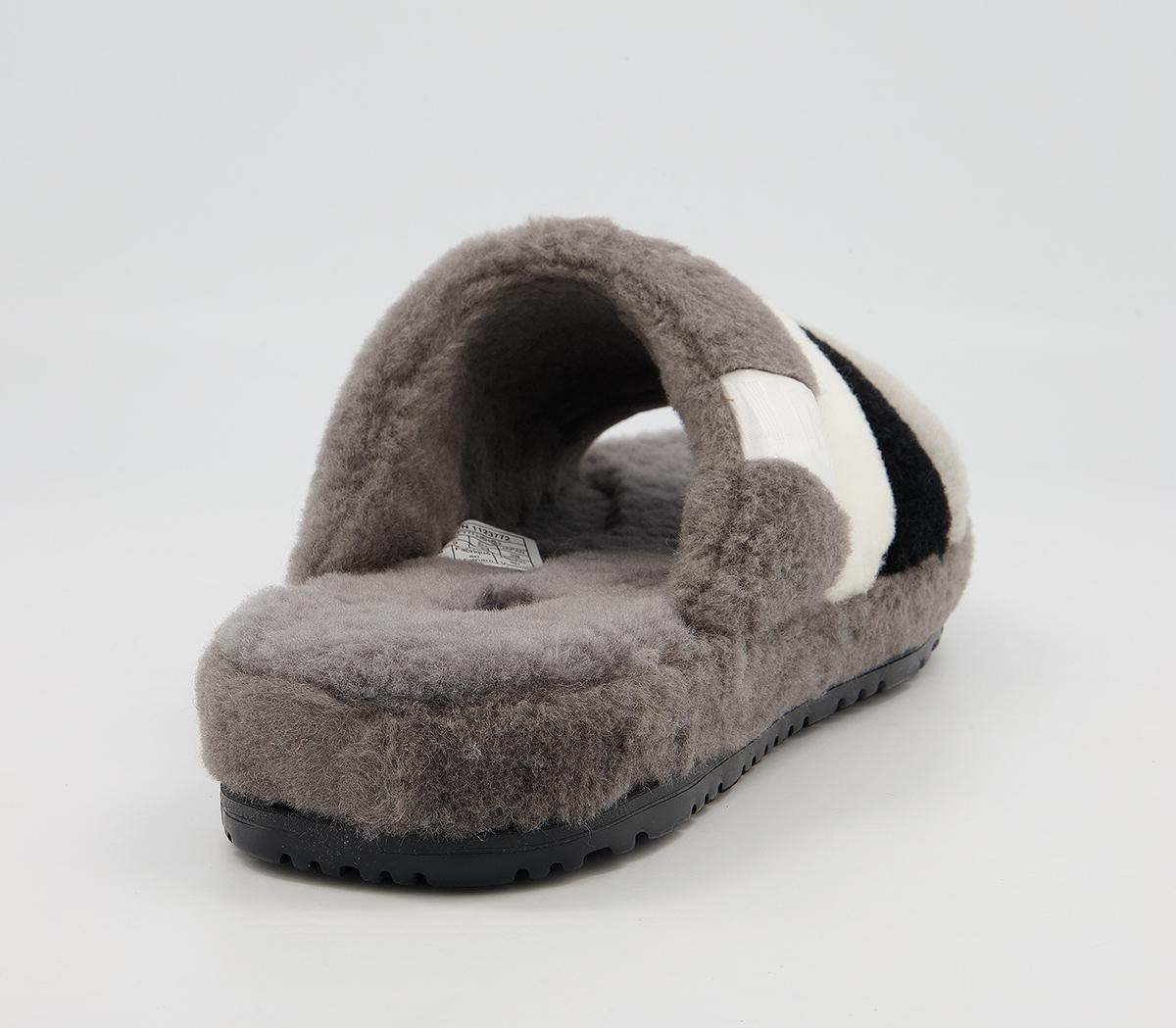UGG Fluff You Stripe Slippers UGG Fluff You Stripe Slippers Dark Grey Multi
