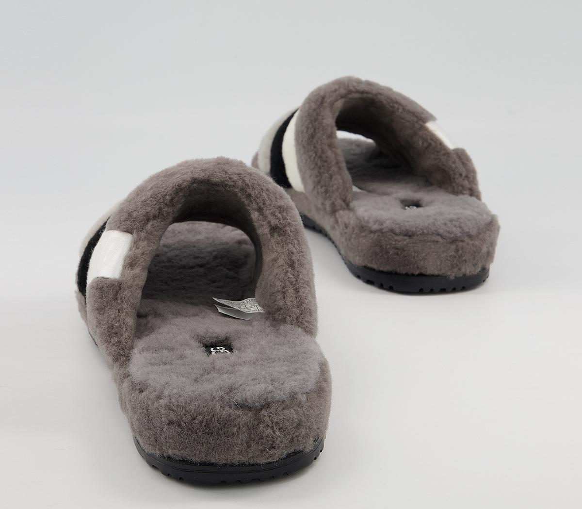 UGG Fluff You Stripe Slippers UGG Fluff You Stripe Slippers Dark Grey Multi