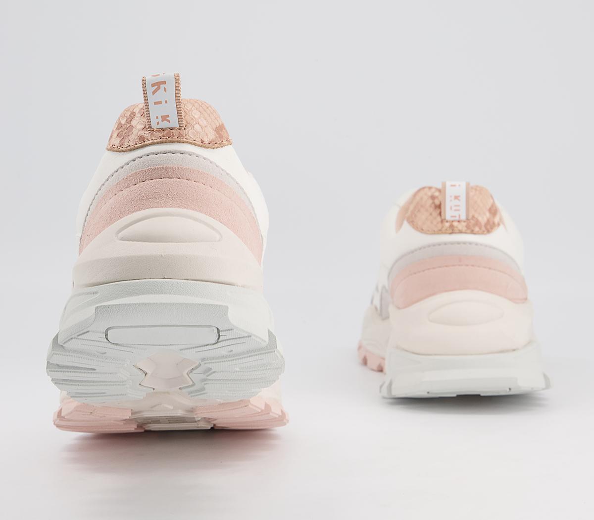 Oki Kutsu O806 Lace Up Trainers Oki Kutsu O806 Lace Up Trainers White Nude Grey Mix